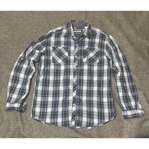 Michael Brandon Men's M Plaid Long Sleeve Shirt